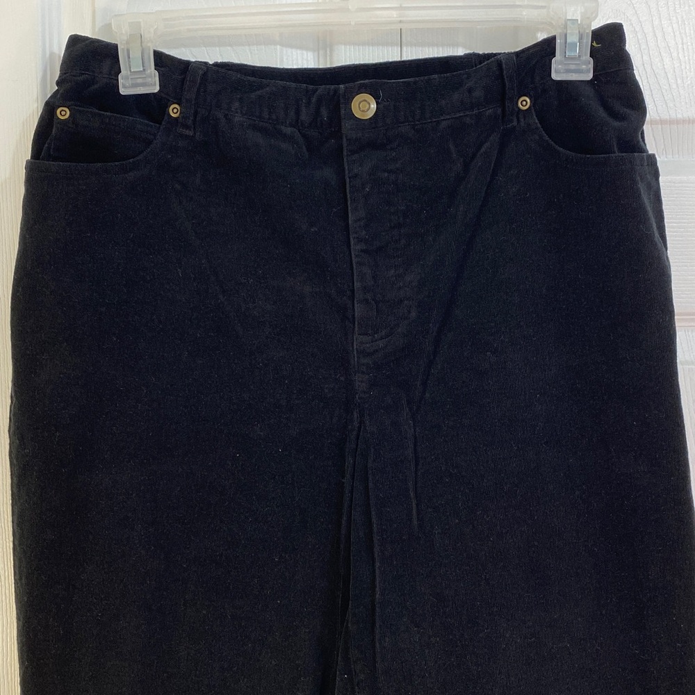 2 for $25 - Tradition Black Corduroy Trousers, with Stretch, 14 Plus